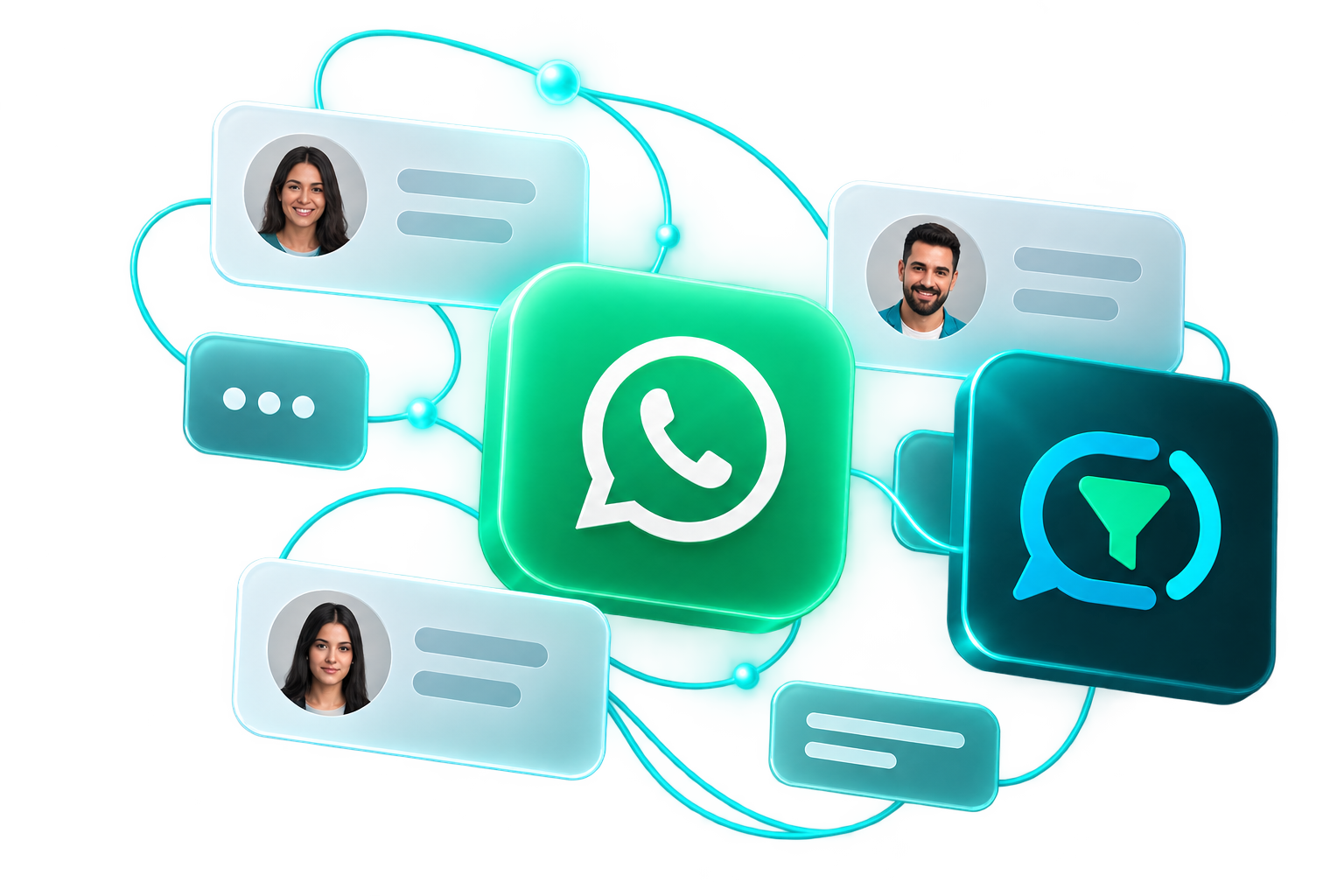 Todo tu equipo. Un solo WhatsApp. Cero caos.